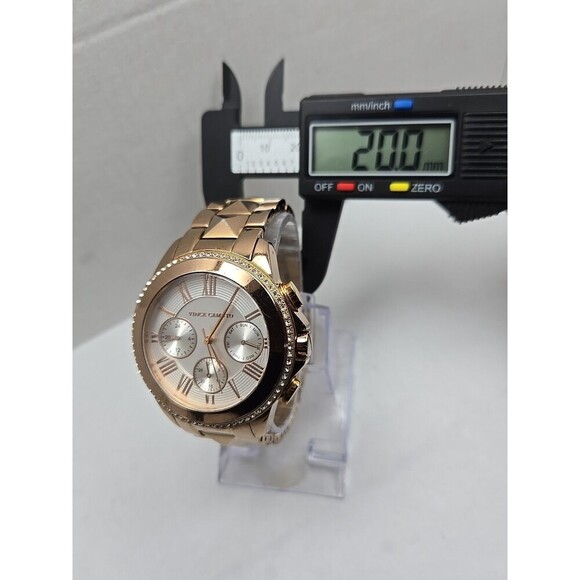Vince Camuto Rose Gold Chronograph Womens Watch VC5156 New Battery Crystals - Picture 6 of 11